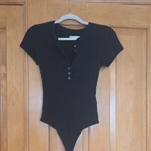 Black Short Sleeve Bodysuit